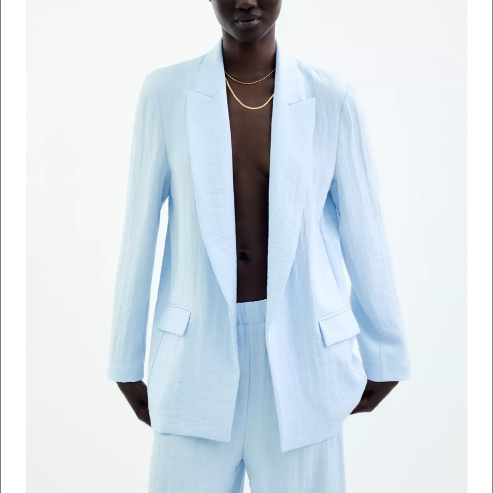 Zara Light Blue Women's Blazer
